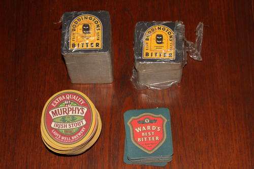 About 280 English beermats - unused